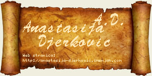 Anastasija Đerković vizit kartica